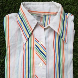 Vintage Wrangler Rainbow Striped Shirt
